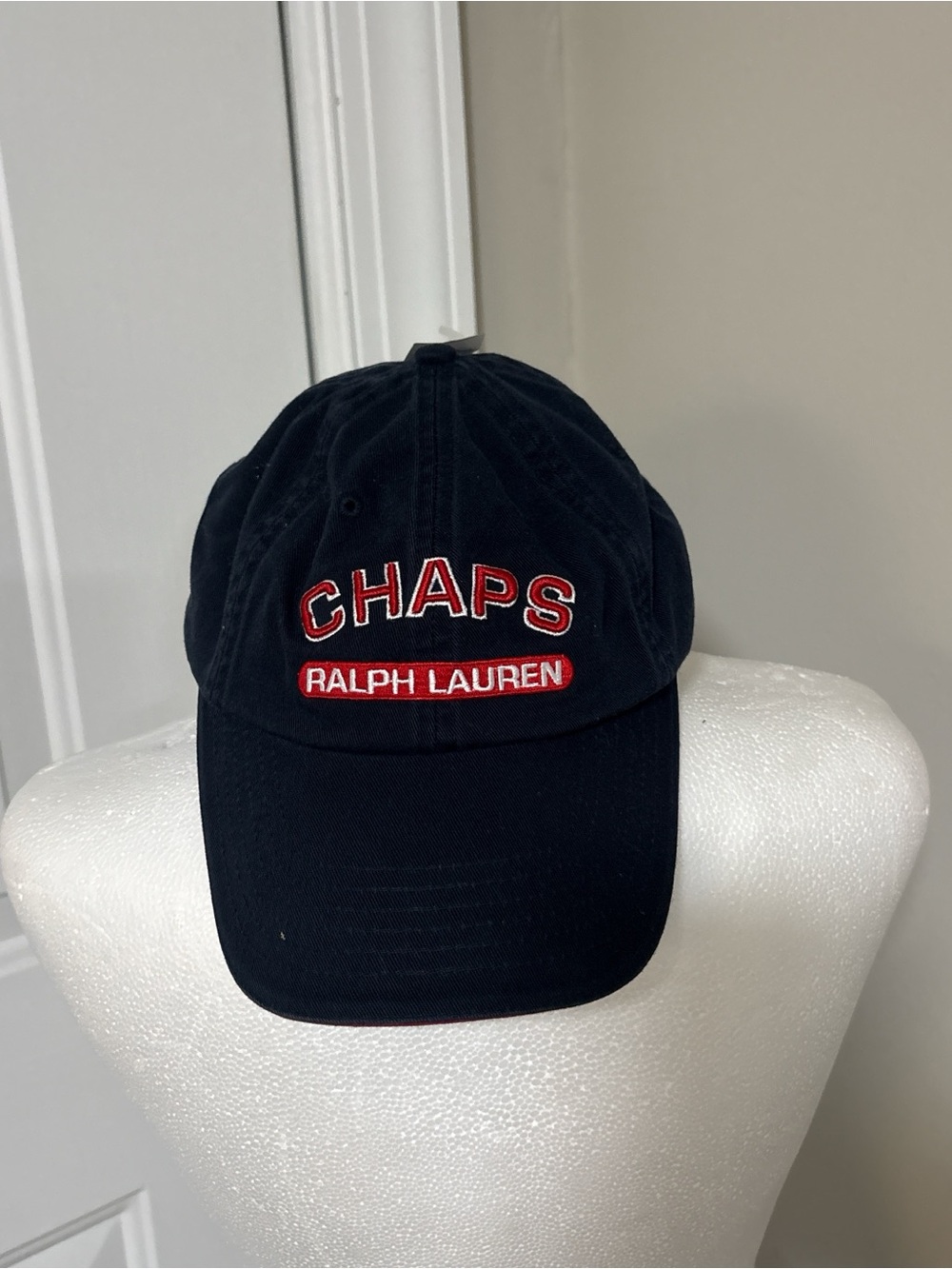 Ralph Lauren Chaps Navy Baseball Cap with White Tag